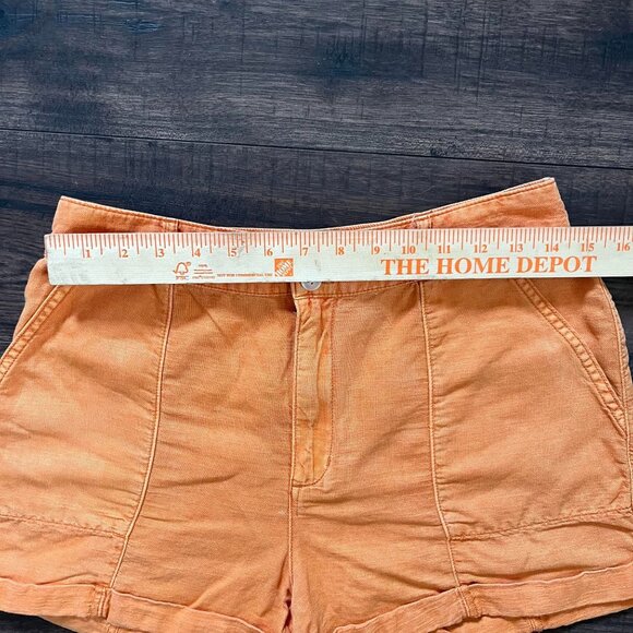 Joie Womens Size 8 Orange Peach Linen Beach Summer Walking Shorts - Picture 6 of 6